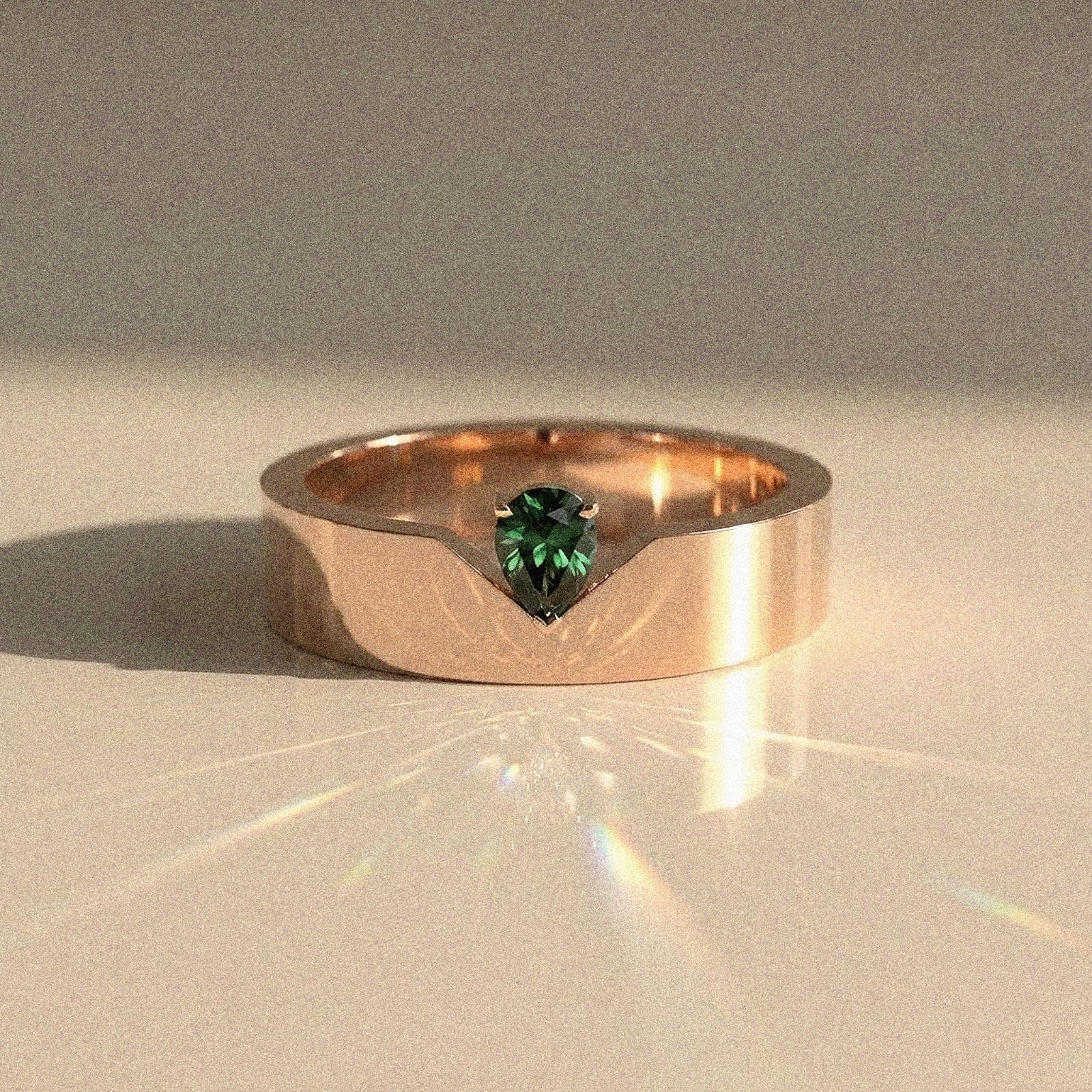 Alliance mixte Santo diamant naturel poire