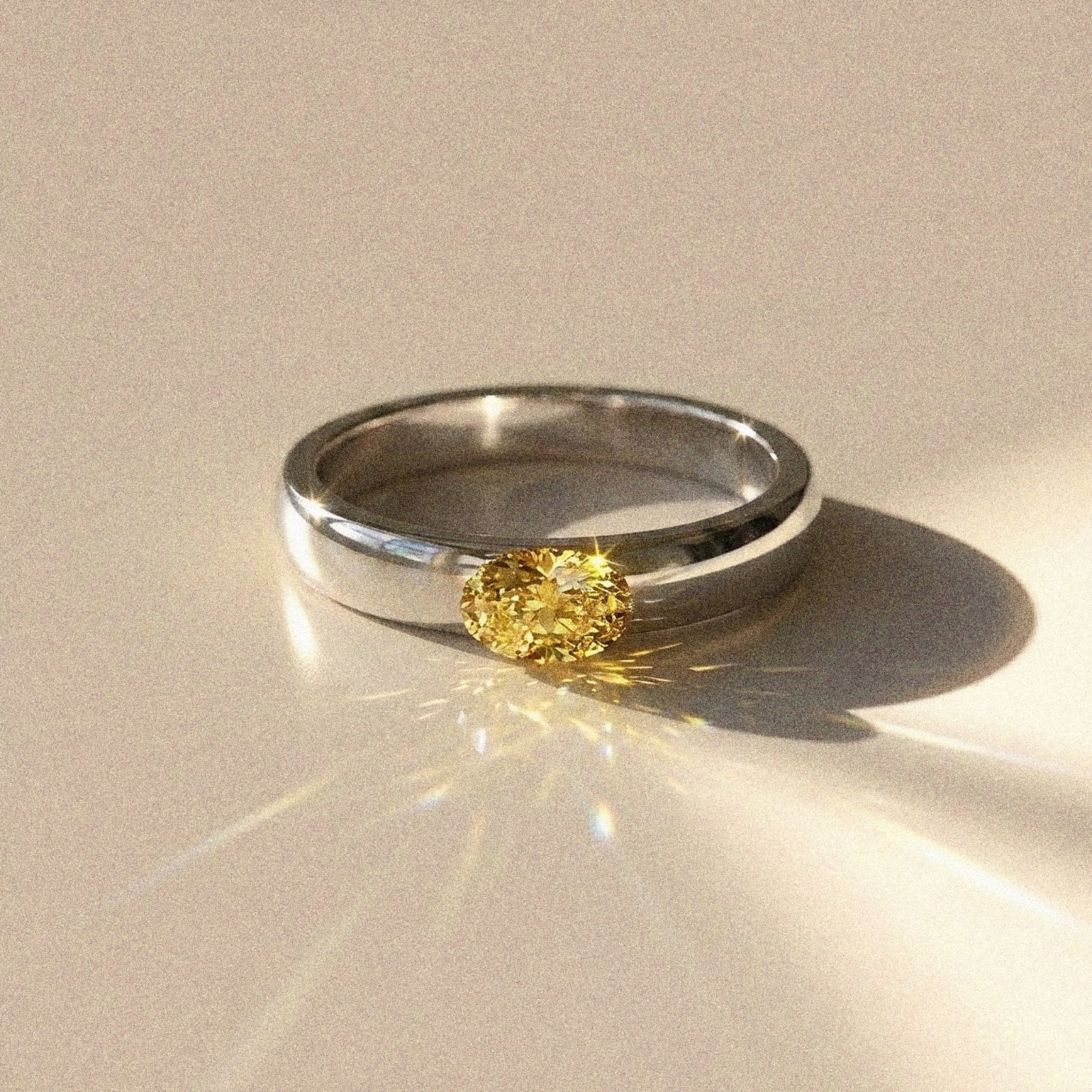 Alliance mixte Siem diamant naturel ovale