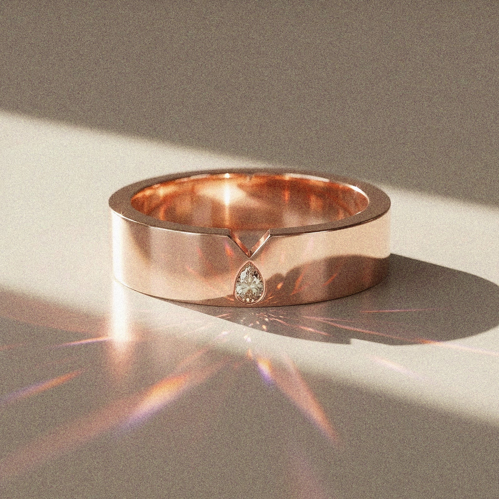 Alliance mixte Torres diamant naturel poire